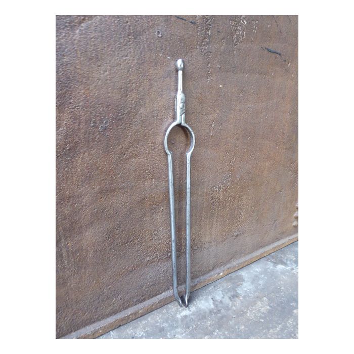 Antique Dutch Fire Tongs made of Polished steel 