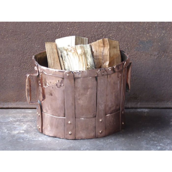 Polished Copper Firewood Basket made of Polished copper 