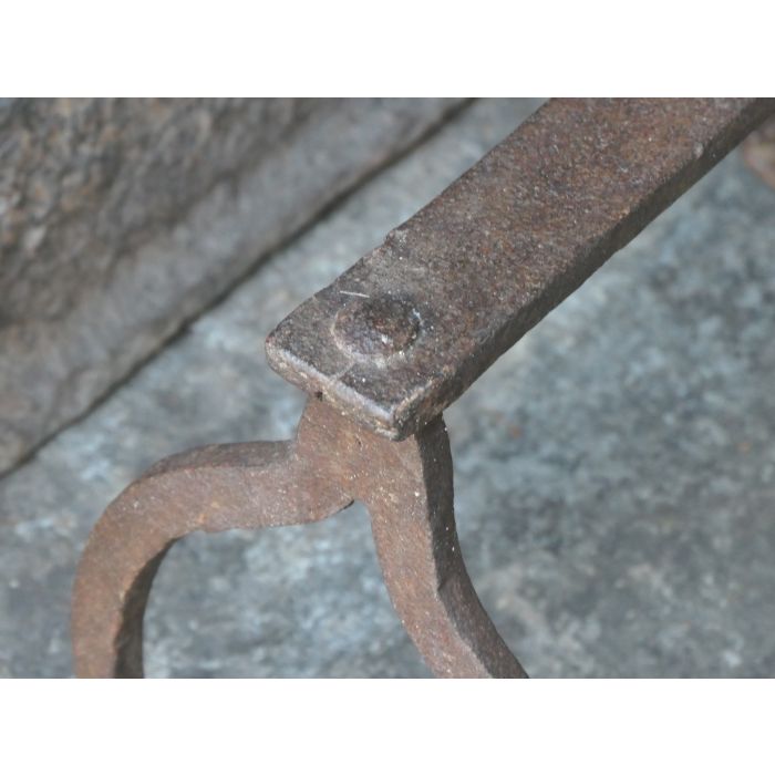 Louis XV Iron Andiron made of Wrought iron 