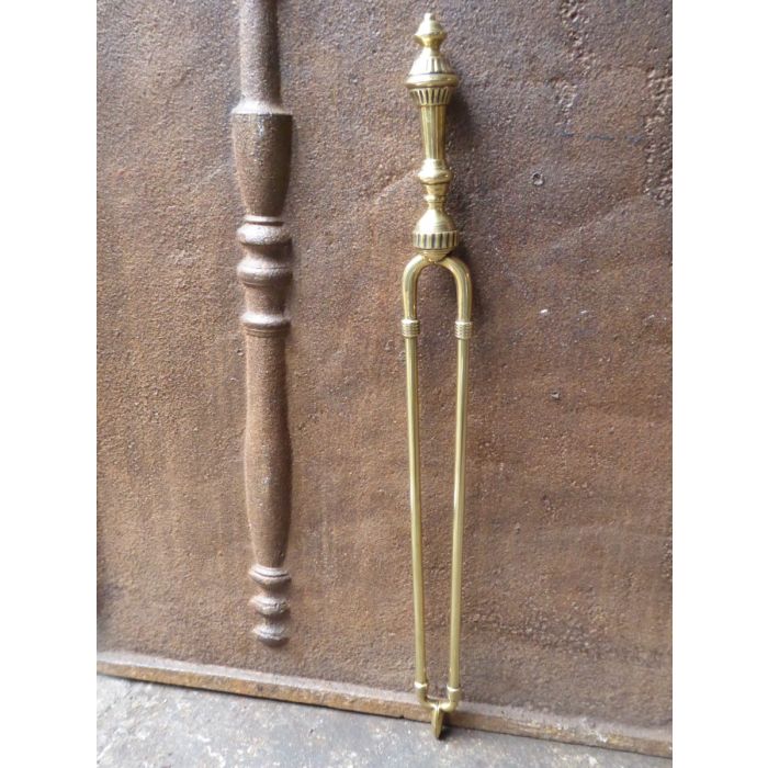 Victorian Fire Tongs made of Polished brass 