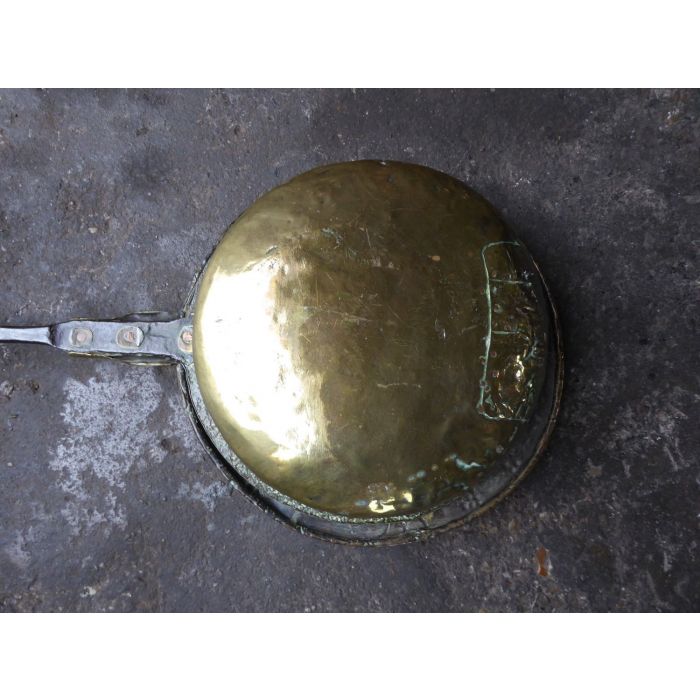 Large Antique Hot Water Bottle | Bed Pan made of Wrought iron, Brass 