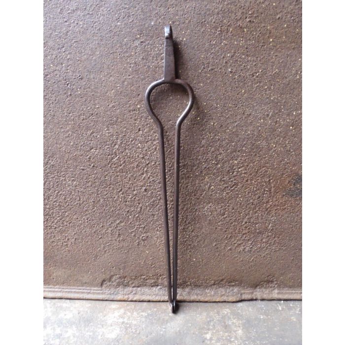 Antique Dutch Fire Tongs made of Wrought iron 