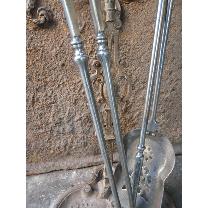 Polished Steel Fire Irons made of Brass, Polished steel 