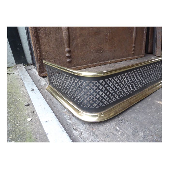 Victorian Fire Fender made of Polished brass, Iron 