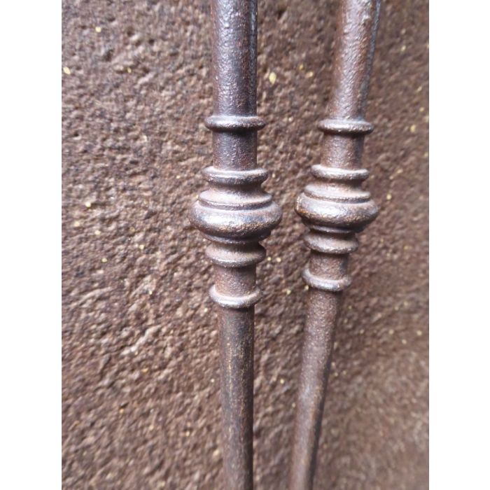 Georgian Fire Tongs made of Wrought iron, Brass 