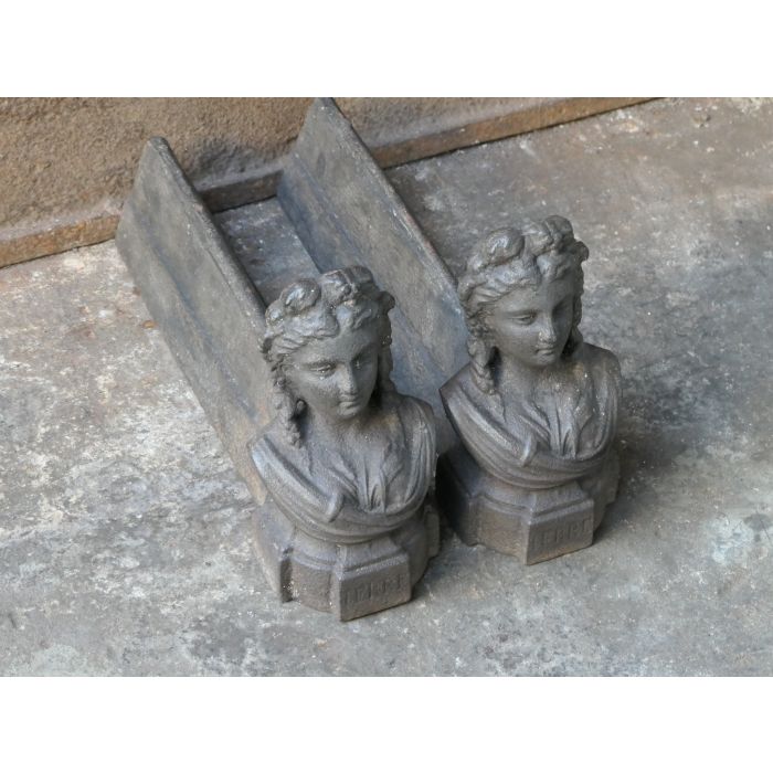 The Earth Andirons made of Cast iron 