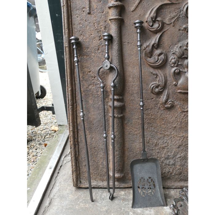 Georgian Fire Irons made of Cast iron, Wrought iron 