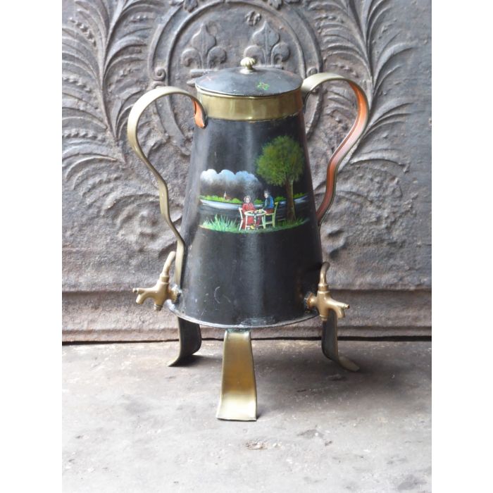 Antique Kettle made of Wrought iron, Brass 