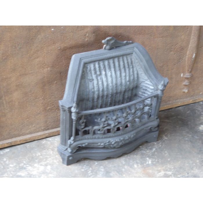 Victorian Fireplace Grate made of Cast iron, Wrought iron, Stone 