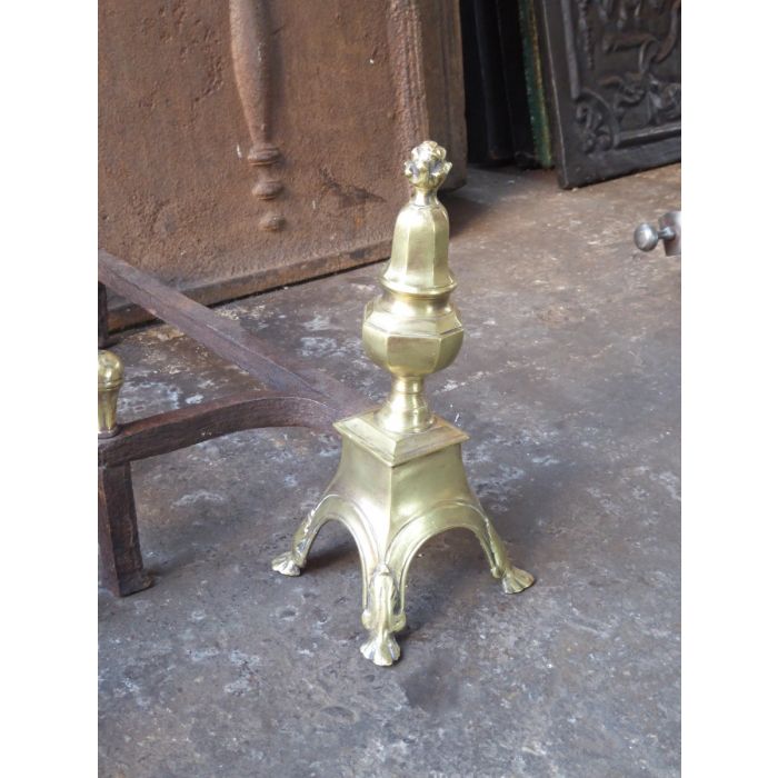 Georgian Fire Grate made of Wrought iron, Brass 