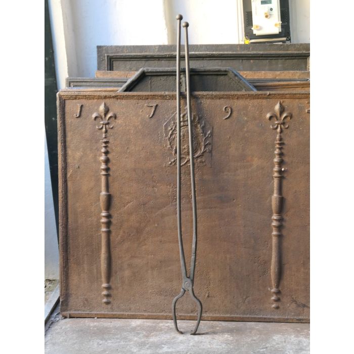 Large Fireplace Tongs made of Wrought iron 