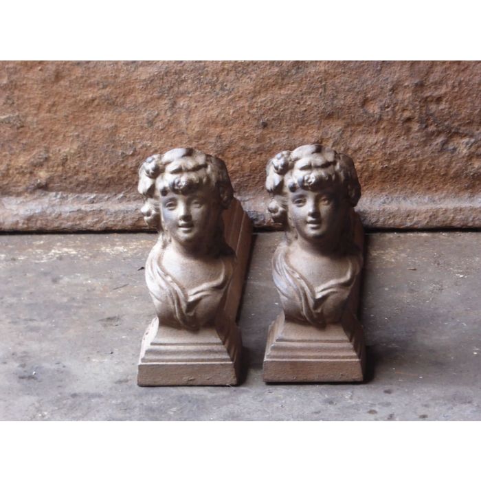 Woman Andirons made of Cast iron 