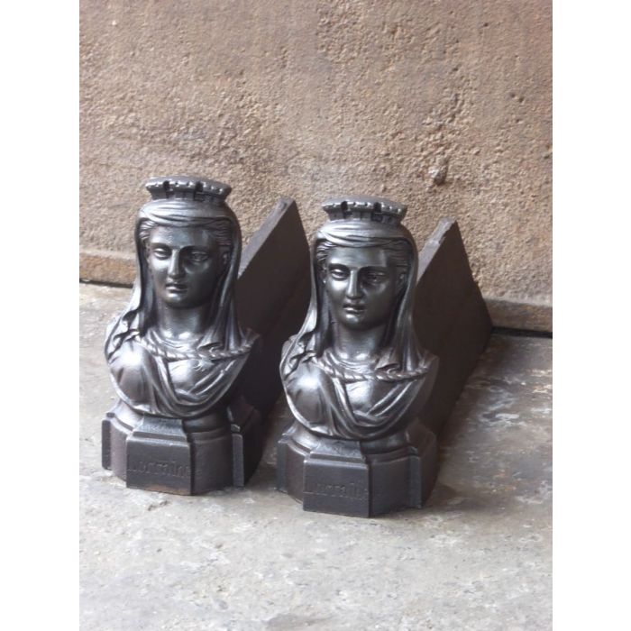 Woman Andirons made of Cast iron 