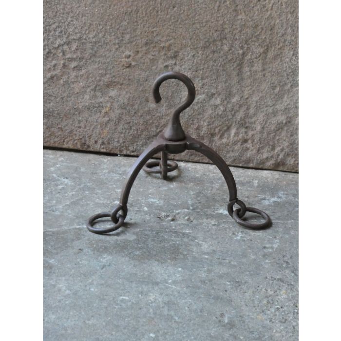 19th c Fireplace Trammel made of Wrought iron 