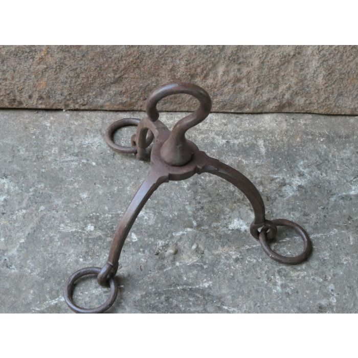 19th c Fireplace Trammel made of Wrought iron 