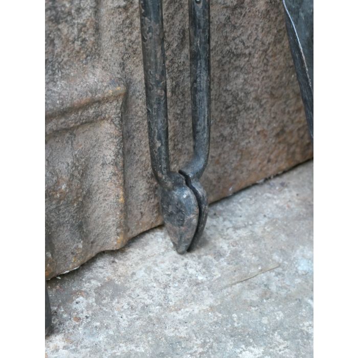 Large Georgian Fire Irons made of Cast iron, Wrought iron 