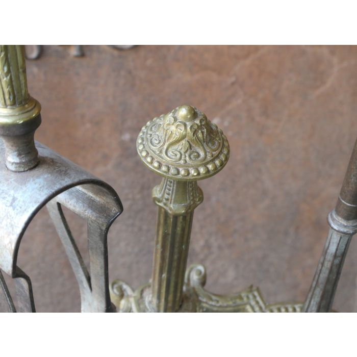 Georgian Fireplace Set made of Cast iron, Wrought iron, Brass 