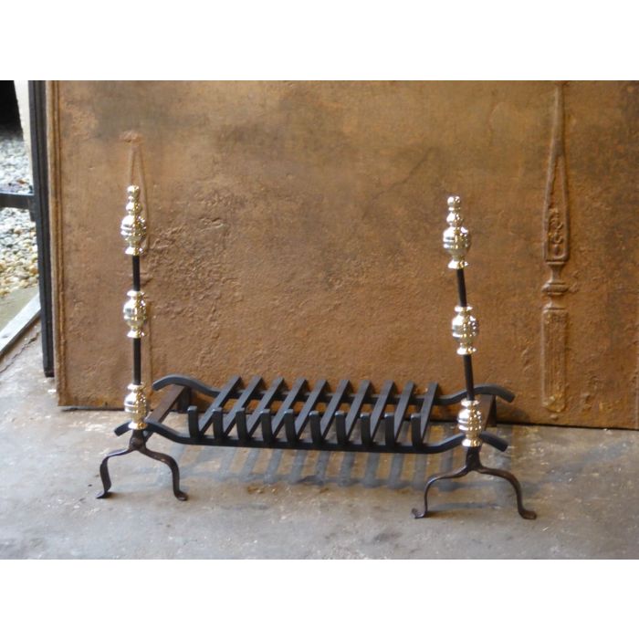 French Fire Basket made of Wrought iron, Bronze 