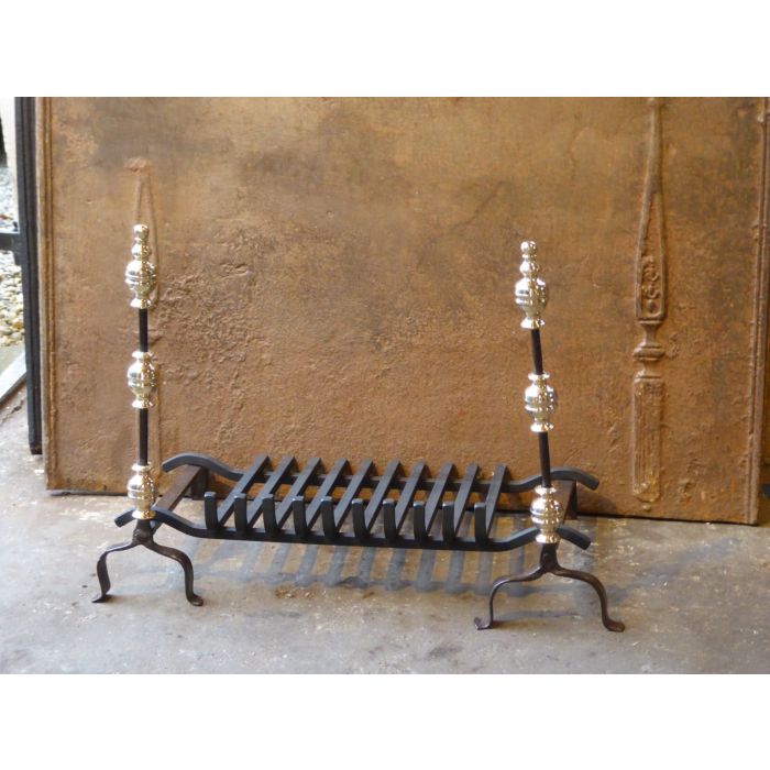 French Fire Basket made of Wrought iron, Bronze 