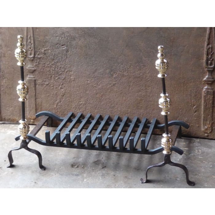 French Fire Basket made of Wrought iron, Bronze 