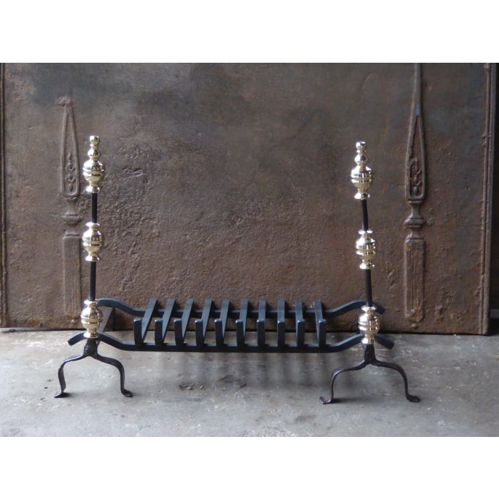 French Fire Basket made of Wrought iron, Bronze 