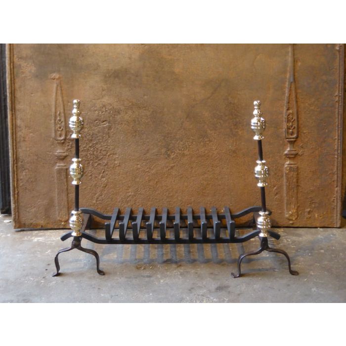 French Fire Basket made of Wrought iron, Bronze 