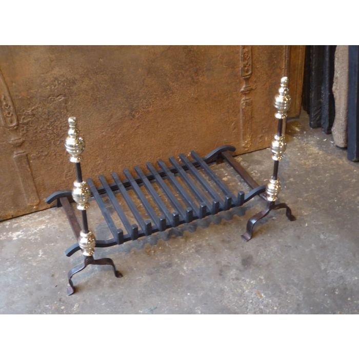 French Fire Basket made of Wrought iron, Bronze 