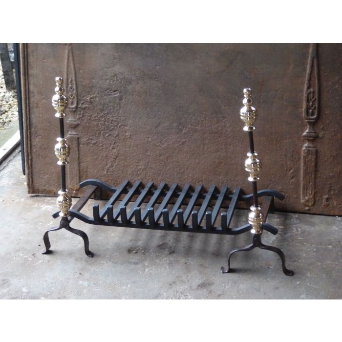 French Fire Basket made of Wrought iron, Bronze 