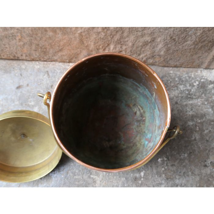 Antique 'Doofpot' made of Brass, Copper, Stone 