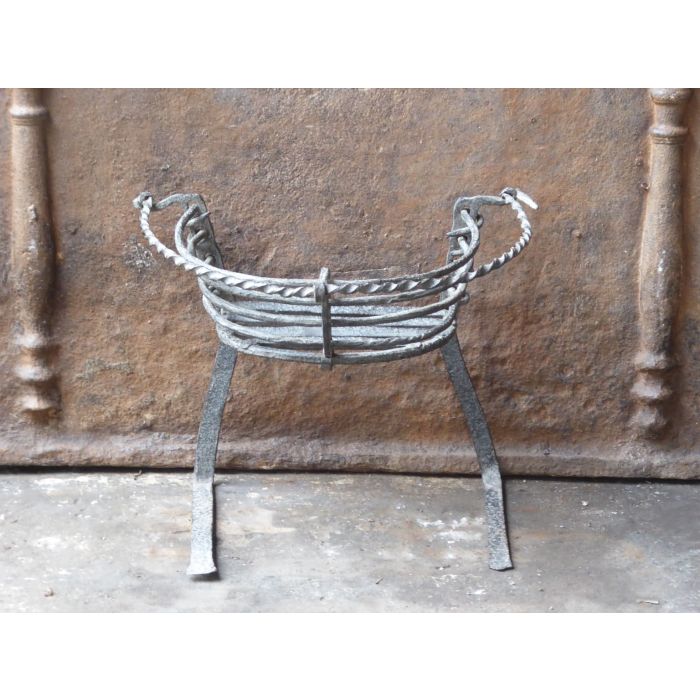 Antique Fireplace Log Grate made of Wrought iron 