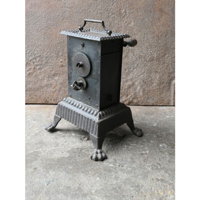 Antique Clockwork Roasting Jack made of Cast iron, Wrought iron, Brass 