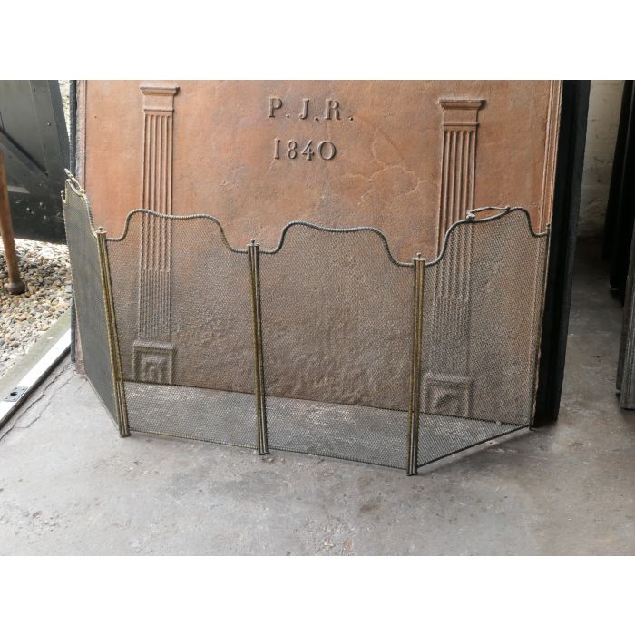 Decorative Antique Fireplace Screen made of Brass, Iron mesh 