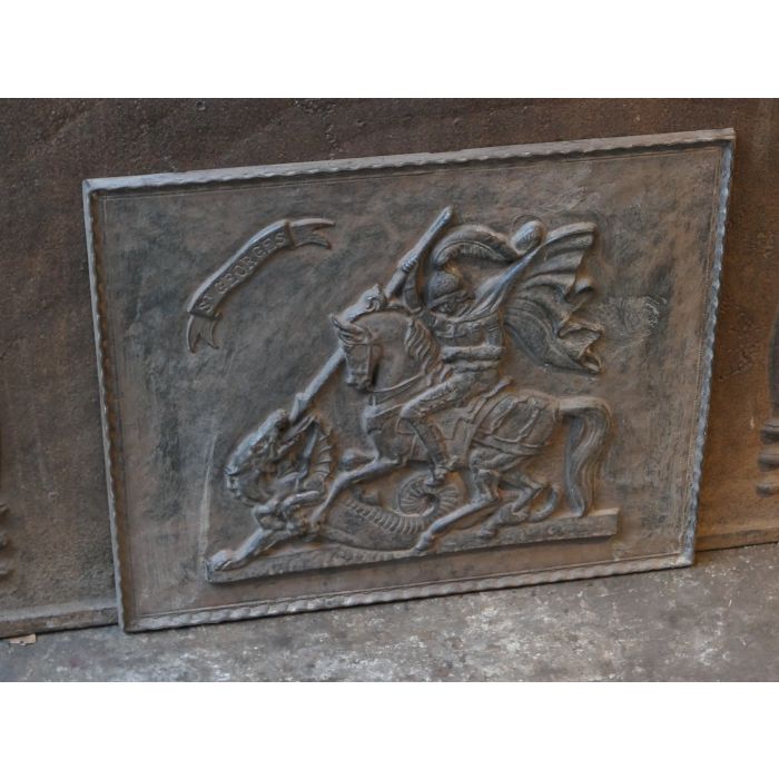 Saint George and Dragon Fireback made of Cast iron 