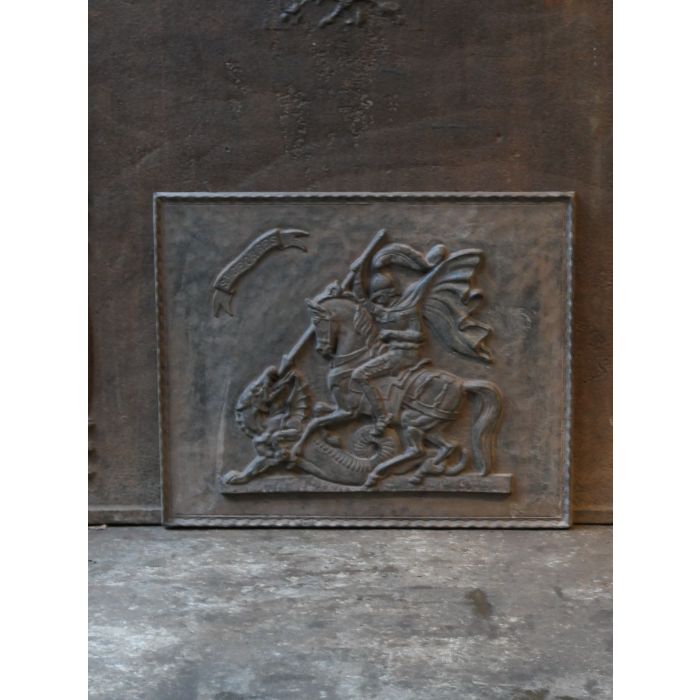 Saint George and Dragon Fireback made of Cast iron 