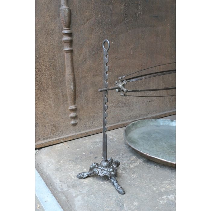 Antique Roasting Jack made of Cast iron, Wrought iron, Brass, Copper, Wood 