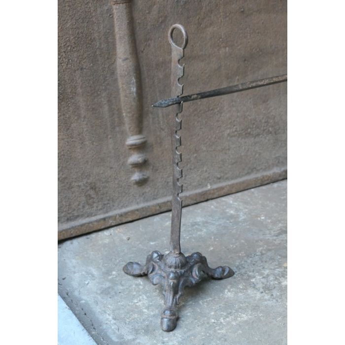 Antique Roasting Jack made of Cast iron, Wrought iron, Brass, Copper, Wood 
