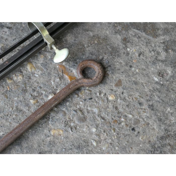 Antique Spring-Driven Roasting Jack made of Cast iron, Wrought iron, Brass, Copper, Wood 