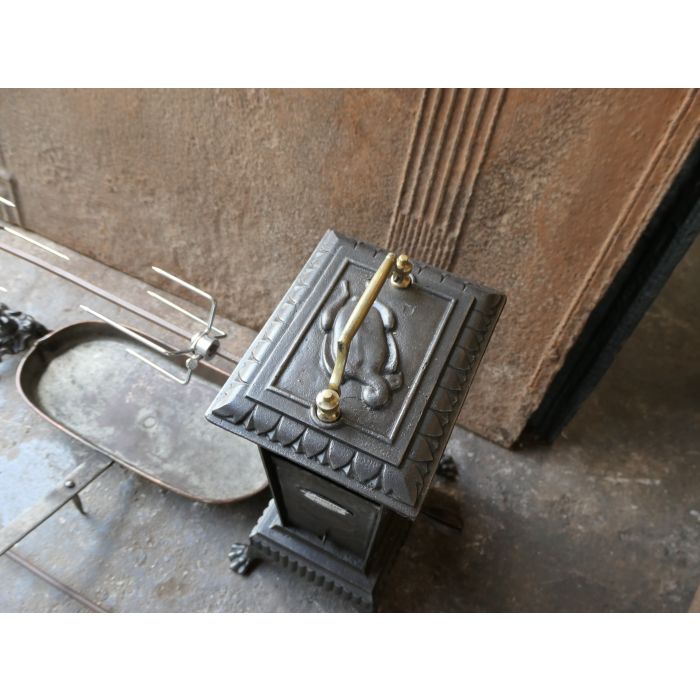 Antique Clockwork Roasting Jack made of Cast iron, Wrought iron, Brass, Copper 