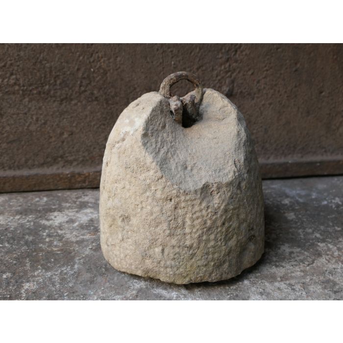 Stone Weight for Clock Jack made of Wrought iron, Stone 