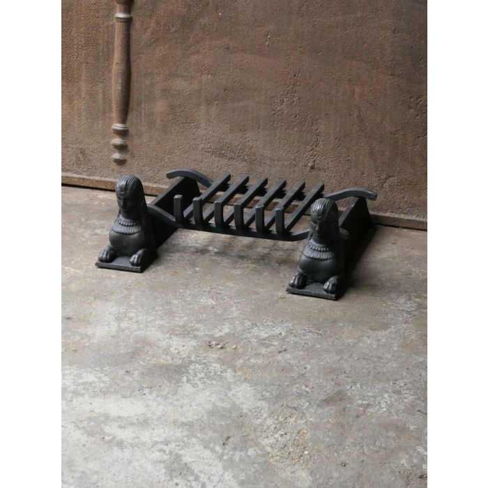 Antique Fireplace Log Grate made of Cast iron, Wrought iron 