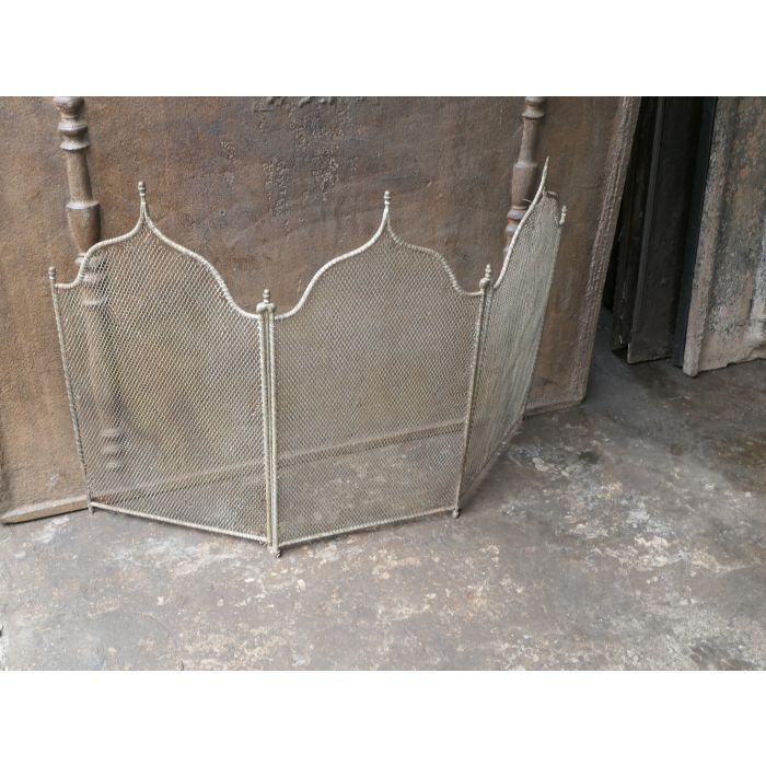 Decorative Fireplace Screen made of Brass, Iron mesh, Iron 