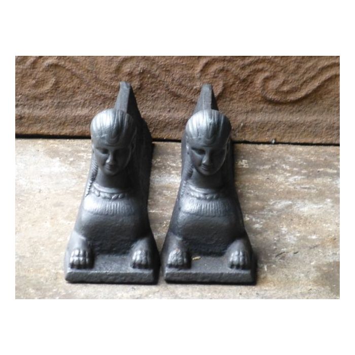 Sphinx Andirons made of Cast iron 