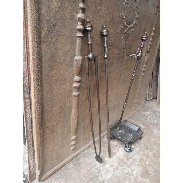 Antique Dutch Fire Tools made of Cast iron, Wrought iron 