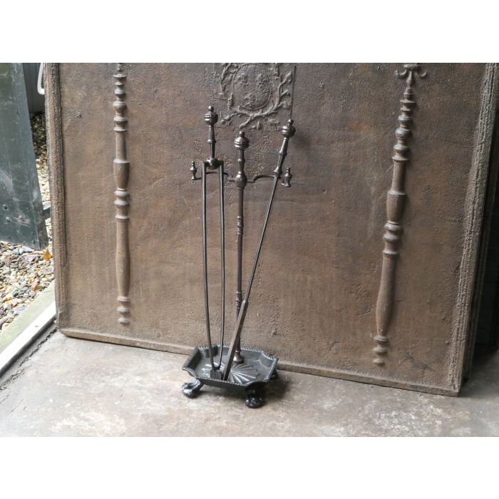 Antique Dutch Fire Tools made of Cast iron, Wrought iron 