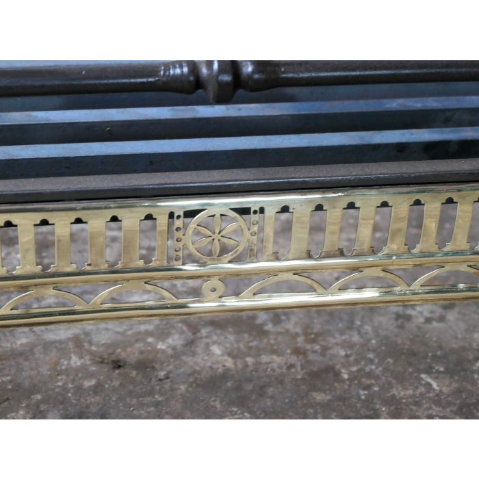 Georgian Fire Grate made of Wrought iron, Polished brass 