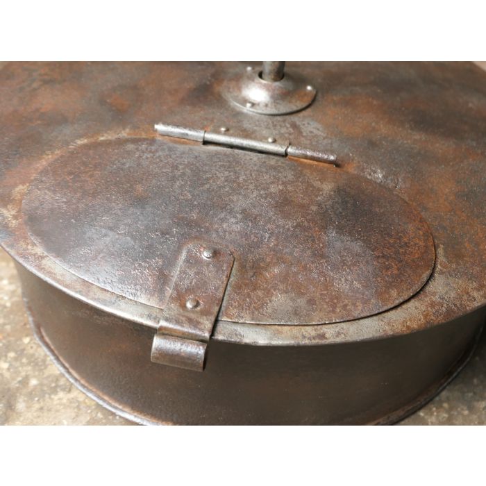 Antique Coffee Roaster made of Wrought iron, Brass, Wood, Iron 