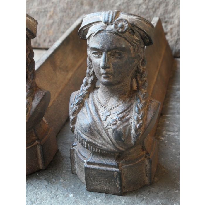 Alsacian Woman Andiron made of Cast iron 