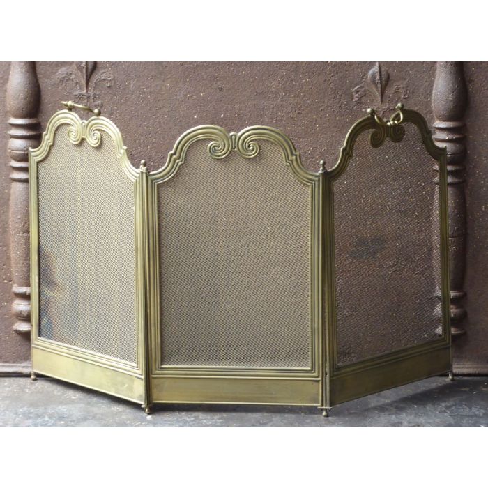 Napoleon III Fireplace Screen made of Brass 