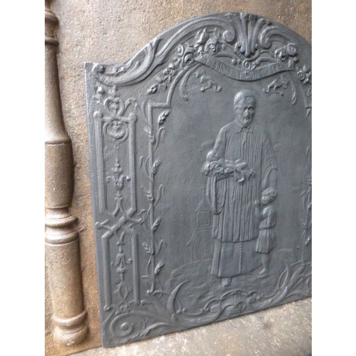 Saint Vincent de Paul Fireback made of Cast iron 
