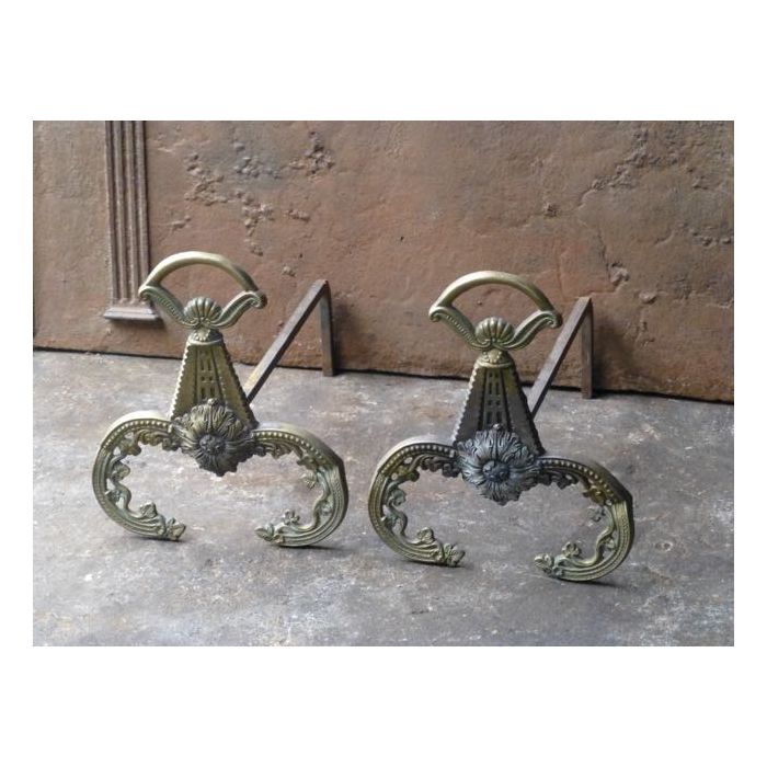 Louis XIV Style Andirons made of Brass 